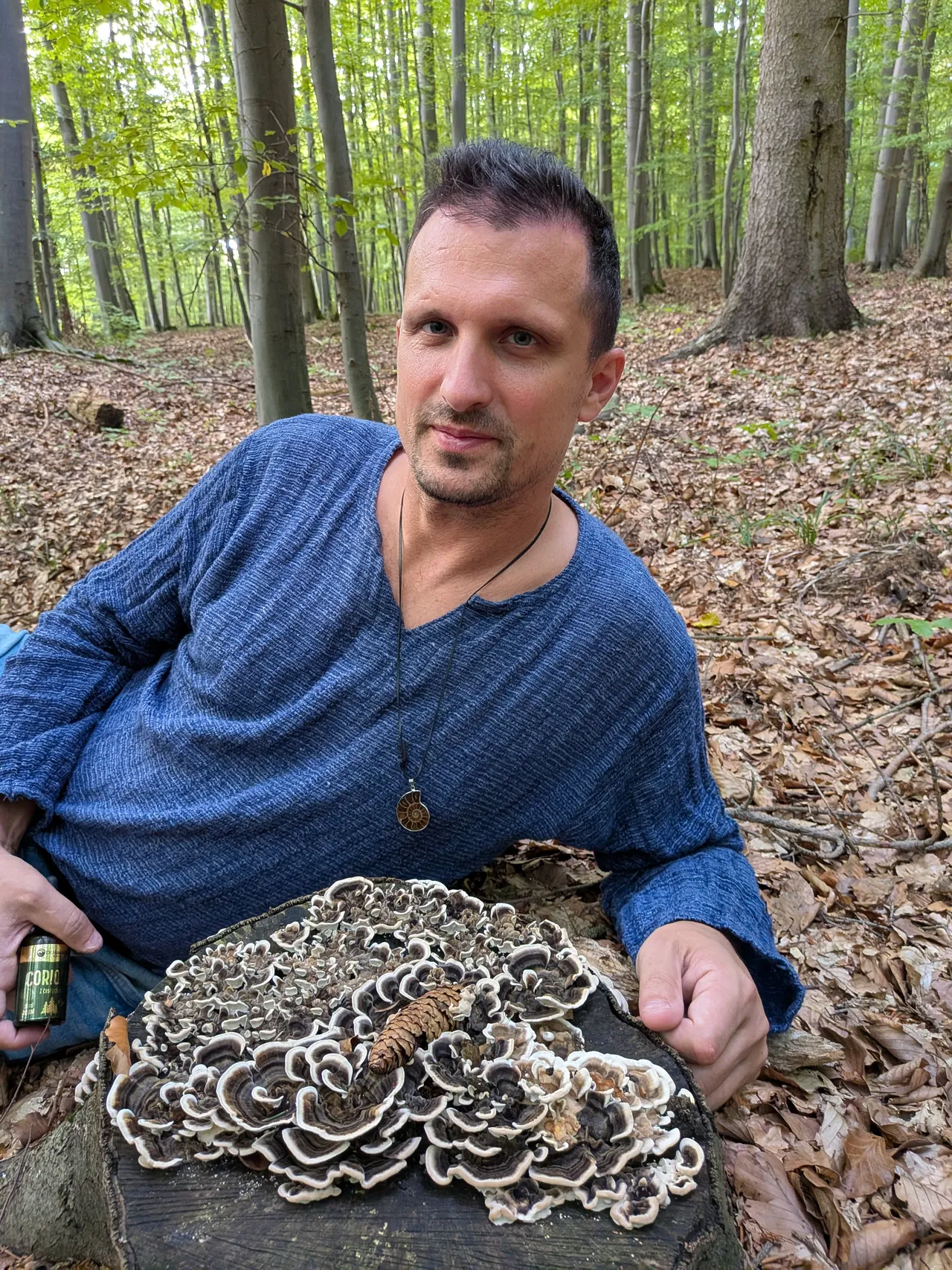 Sběr outkovky pestré · český les
